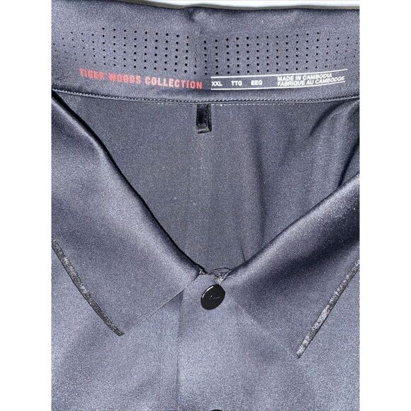 Nike Tiger Woods Collection Size XXL Black Golf Performance Polo Shirt - Picture 5 of 9